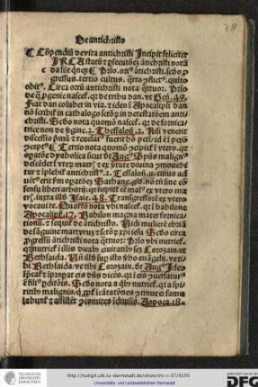 Compendium de vita Antichristi incipit feliciter.
