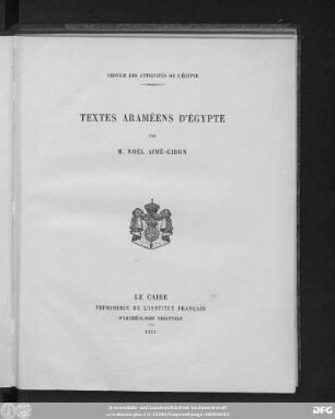 Textes araméens d'Égypte