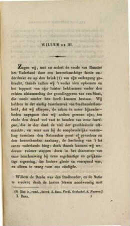 Geschiedenis des vaderlands, 10. Willem III