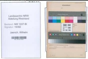Entnazifizierung Wilhelm Jaenich , geb. 05.10.1906 (Stadtinspektor)