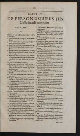 Caput IV. De Personis Quibus Ius Collectandi competat.