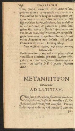 Metaniptron invitans Ad Laetitiam.