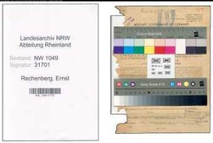 Entnazifizierung Ernst Rechenberg , geb. 31.05.1905 (Angestellter)