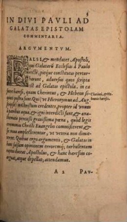 Hieronymi Seripandii S.R.E. Presb. Cardinalis, Archiepiscopi Salernitani Commentarivs In Epistolam Pavli Ad Galatas