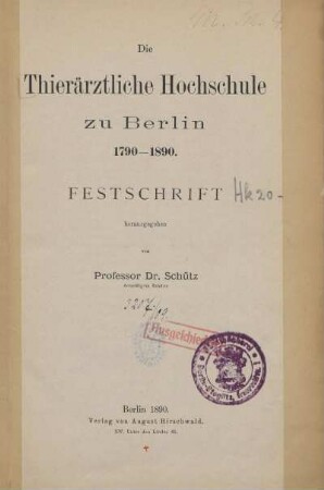 Stempel: Stadtbücherei Berlin Steglitz Grunewaldstr. 2 ; Ausgeschieden