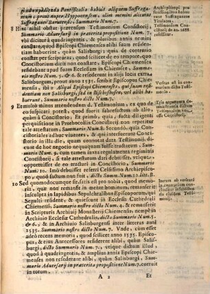 R. P. D. Scotto Salisburgen., seu Chiemen. Testimonialium : Pro Celsissimo, & Reuerendiss. D. Archiepiscopo, & Principe Salisburgen. Contra Illustriss. ac Reuerendiss. D. Episcopum Chiemen. Noua Facti