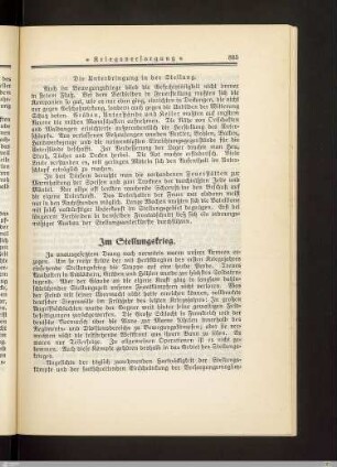 Im Stellungskrieg