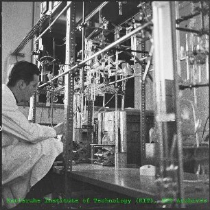 Versuchsaufbau zur Gasdiffusion in Festkörpern am Institut für Radiochemie (IRCh)