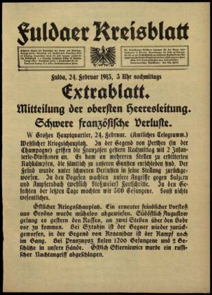Ausgabe vom Mittwoch, den 24. Februar 1915.