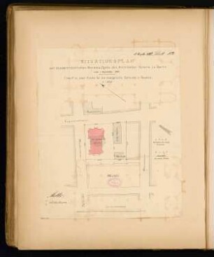 Evangelische Kirche, Neuwied Monatskonkurrenz September 1880: Lageplan 1:625