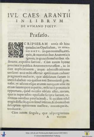 De humano foetu liber.