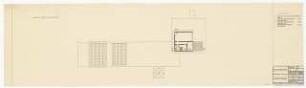 Hochschulbibliothek, Karlsruhe Neubau: Vorentwurf. Grundriss Dachaufbau, 1:200