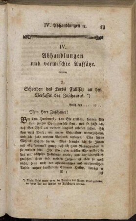 IV. Abhandlungen und vermischte Aufsätze.