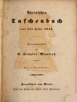 Rheinisches Taschenbuch auf das Jahr .... 1845
