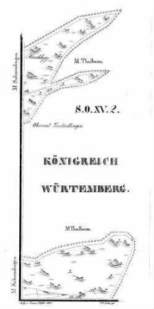 Kartenblatt SO XV 2 Stand 1849 (nur hohenzollerischer Teil)