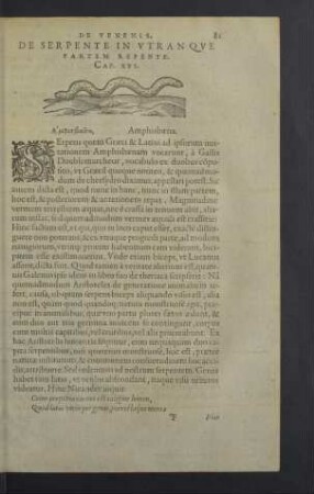 De serpente in utran que partem repente. Cap. XVI.