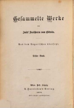 Gesammelte Werke : aus dem Ungarischen übersetzt, 1