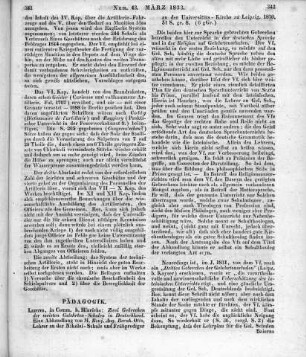 Otto, B. A. B.: Zwei Gebrechen der meisten Gelehrten-Schulen in Deutschland. Leipzig: Hinrichs 1830