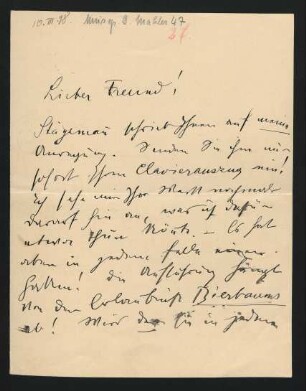 Brief an Max Marschalk : 10.03.1898