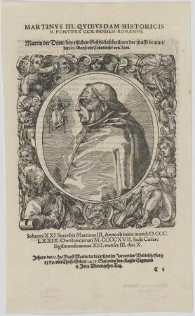Bildnis von Papst Martinus III. oder Martinus V.