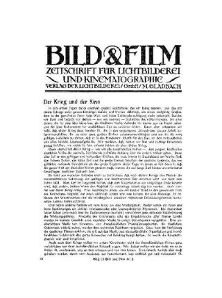 Der Krieg und der Kino