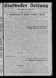 Gladbecker Zeitung. 1898-1933