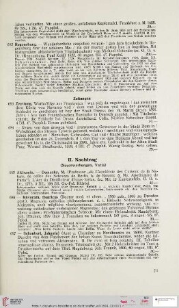 II. Nachtrag (Nr. 685-817)
