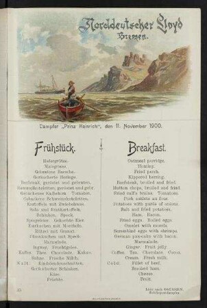 Frühstück auf der "Prinz Heinrich"