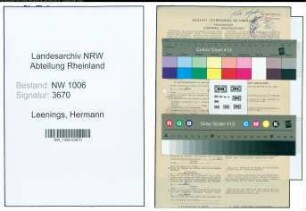 Entnazifizierung Hermann Leenings , geb. 03.12.1899 (Klempner)