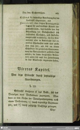 Viertes Kapitel. Von dem Erbrecht durch letztwillige Anordnungen