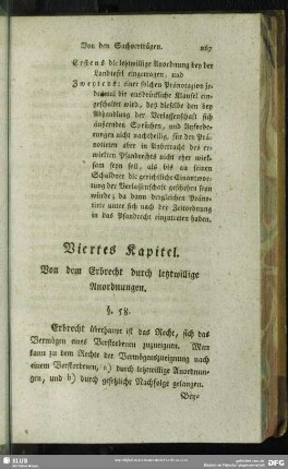 Viertes Kapitel. Von dem Erbrecht durch letztwillige Anordnungen