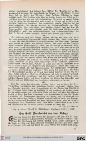 31: Der Geist Frankreichs vor dem Kriege