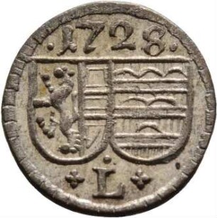 Münze, Pfennig, 1728