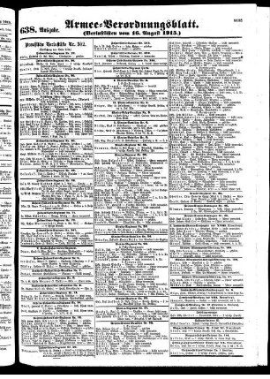 638. Ausgabe. Montag, 16. August 1915