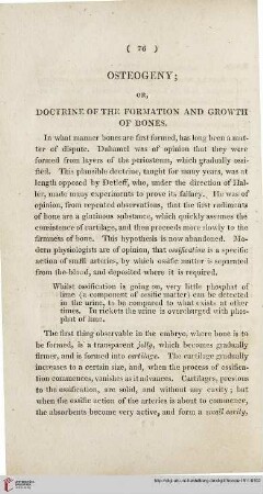 Osteogeny; or, doctrine of the formation and growth of bones