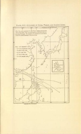 Plate XXI. Cyclones of China, Tonkin, and Cochin China