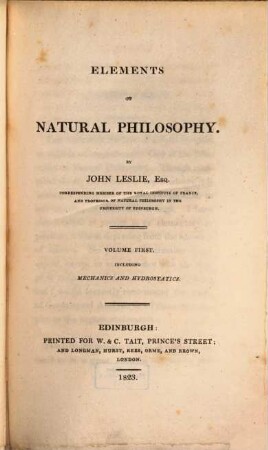 Elements of Natural Philosophy