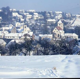Waldmichelbach. Stadtansicht. Winteraufnahme