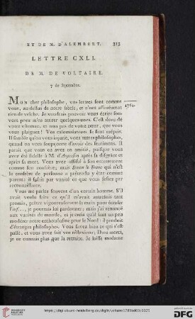 (Lettre CXLI - CL)