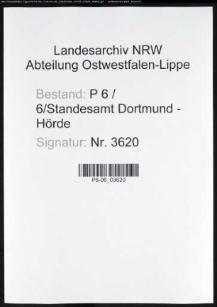 Sterberegister Standesamt Dortmund-Hörde (VII)