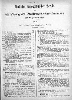No. 3, 20. Januar 1910
