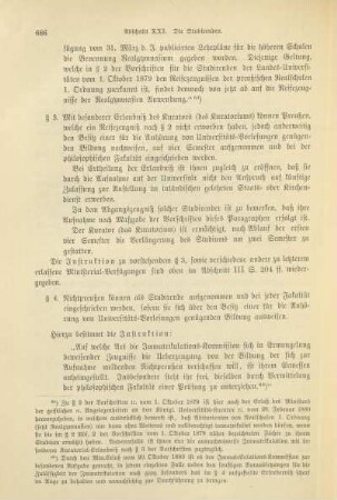 Abschnitt XXI. Die Studirenden