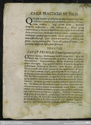 Caput Primum. Etymologiam explicat