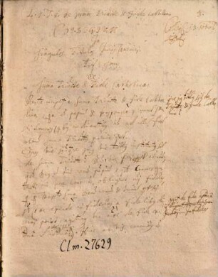 Collegium in singulos titulos iuris canonici - BSB Clm 27629