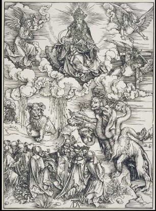 Das Tier mit den Lammhörnern, aus der Folge der Apokalypse, Einzeldruck vor dem Text