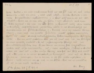 Brief von Franz Rosenzweig und Edith Rosenzweig an Adele Rosenzweig