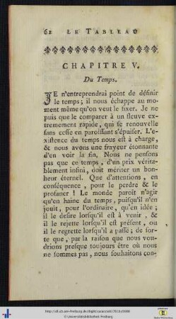 Chap. V. Du Temps.