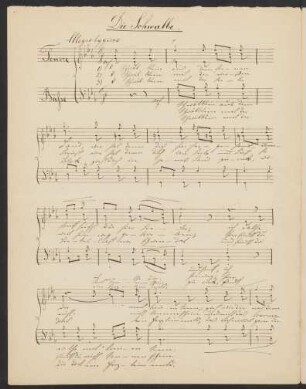 Die Schwalbe. Arr; Coro maschile; Es-Dur; H 77