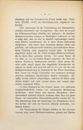 Zur Kenntnis des Echinococcus alveolaris der Leber