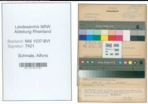 Entnazifizierung Alfons Schmale , geb. 06.08.1901 (Lehrer)